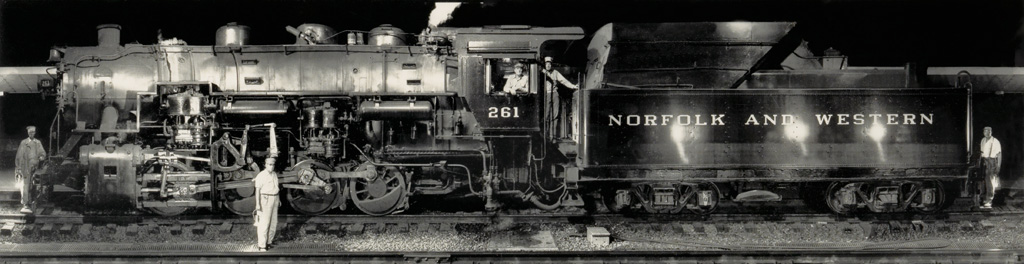 O. WINSTON LINK (1914-2001) S-1a Switcher and Its Crew, Roanoke, Virginia.